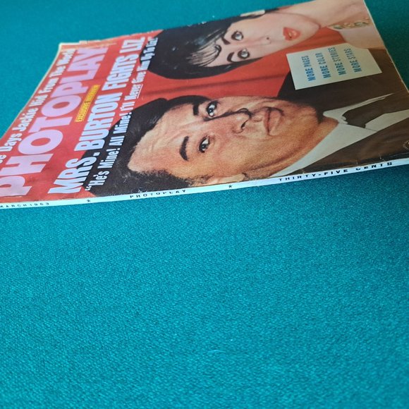 Vintage 1963 Photoplay magazine,Mrs. Burton fights Liz. - Picture 5 of 6